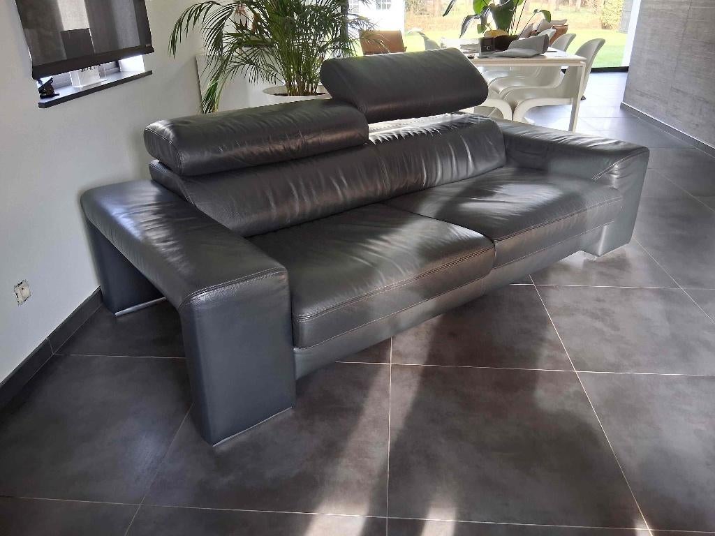 divan, Ophalen, 100 tot 125 cm, Driepersoons, Leer