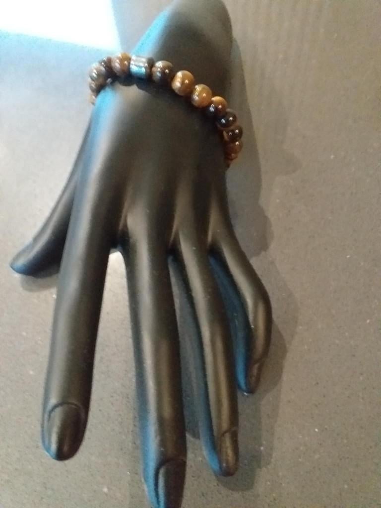Armband bruin Victoria, Handtassen en Accessoires, Armbanden, Ophalen of Verzenden, Nieuw, Bruin, Hout