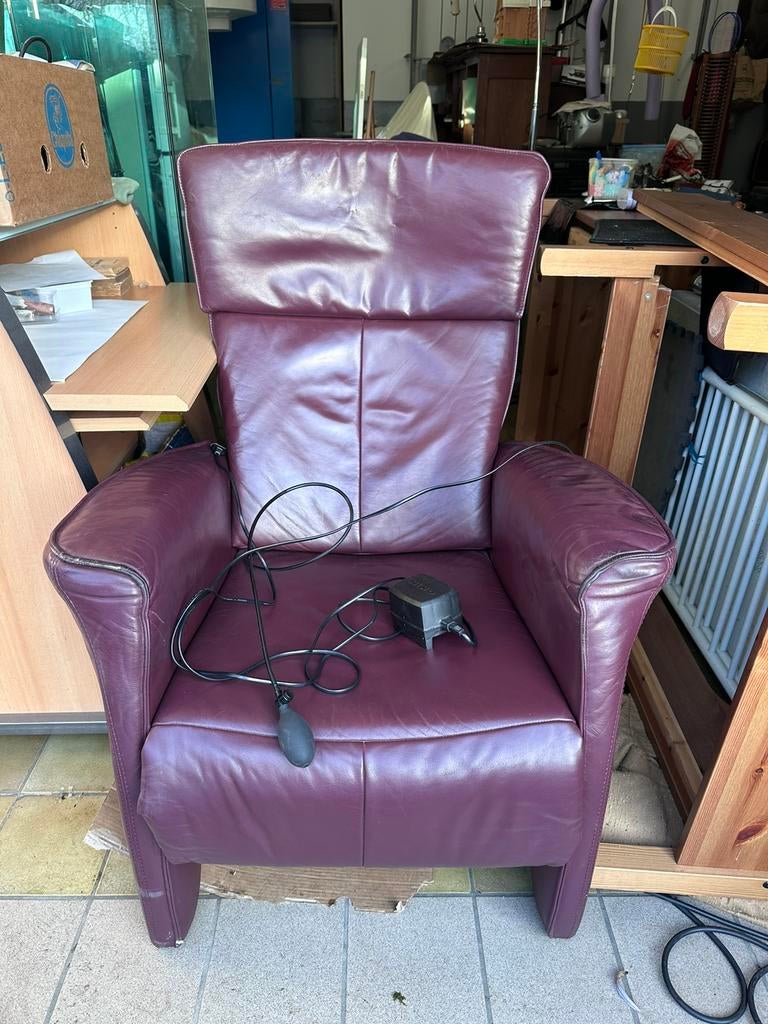 Okin elektrische relax zetel bordeaux, Ophalen, Gebruikt