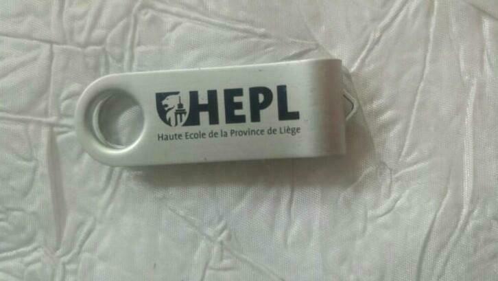 Badge pub Hepl pour cle usb, Enlèvement ou Envoi