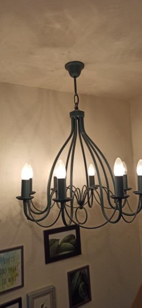 lustre 8 branches Massive, Maison & Meubles, Enlèvement, Comme neuf, Métal, Classique