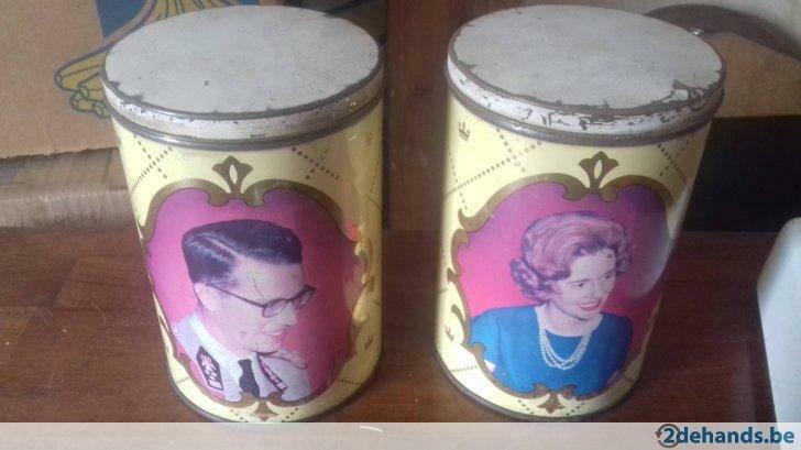 Dozen in blik , Boudewijn en Fabiola . In goede staat  !