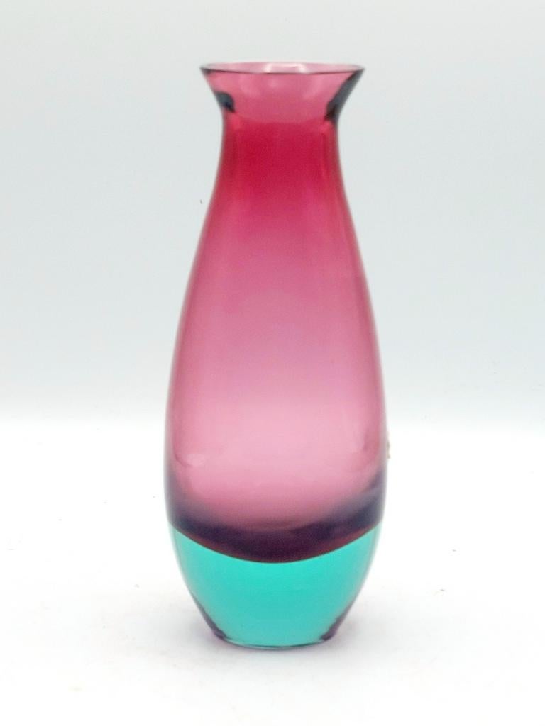 Vintage blauw-roze Murano vaas, Antiek en Kunst, Antiek | Vazen, Ophalen