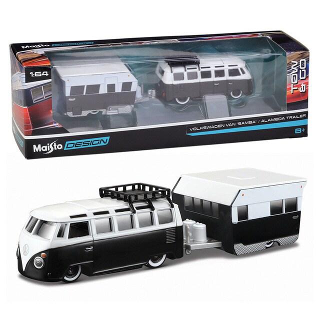 Maisto Volkswagen T1 met caravan trailer1/64, Ophalen of Verzenden, Nieuw