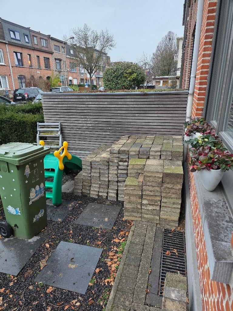 Betonklinkers grijs voor terras, Béton, Enlèvement, Utilisé, Briques