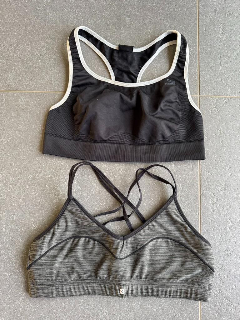 2 sport BH's Decathlon Kalenji maat 40, Maat 38/40 (M), Zwart, Ophalen of Verzenden, Decathlon