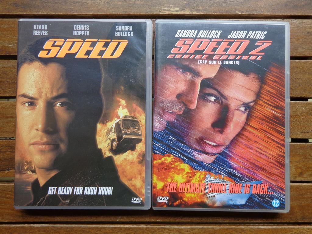 )))  Speed 1 & 2 / Keanu Reeves /  Sandra Bullock  (((, Tous les âges, Enlèvement ou Envoi, Comme neuf, Thriller d'action