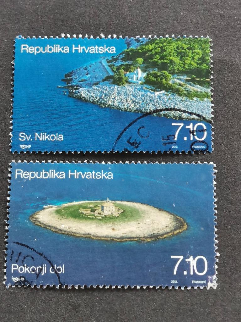 Kroatië 2012 - vuurtorens, Postzegels en Munten, Ophalen of Verzenden, Joegoslavië, Gestempeld