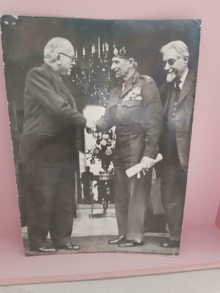 Photo Maréchal Montgomery et Vincent Auriol 1948, Photo, Étranger, Enlèvement, Utilisé