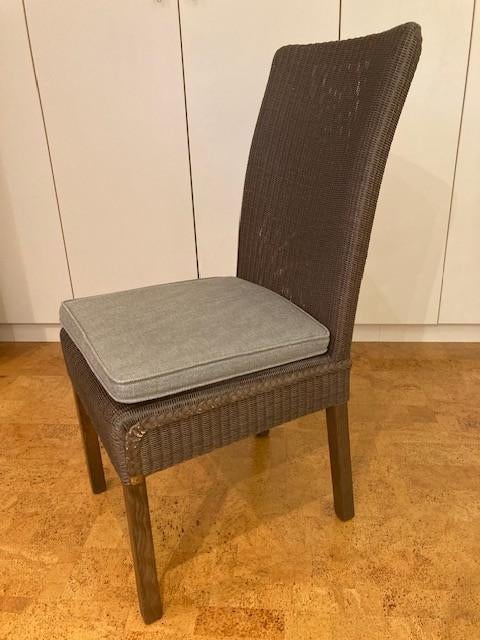 4 rieten stoelen (enkel te koop per volledige set), Huis en Inrichting, Ophalen, Bruin, Riet of Rotan, Vier