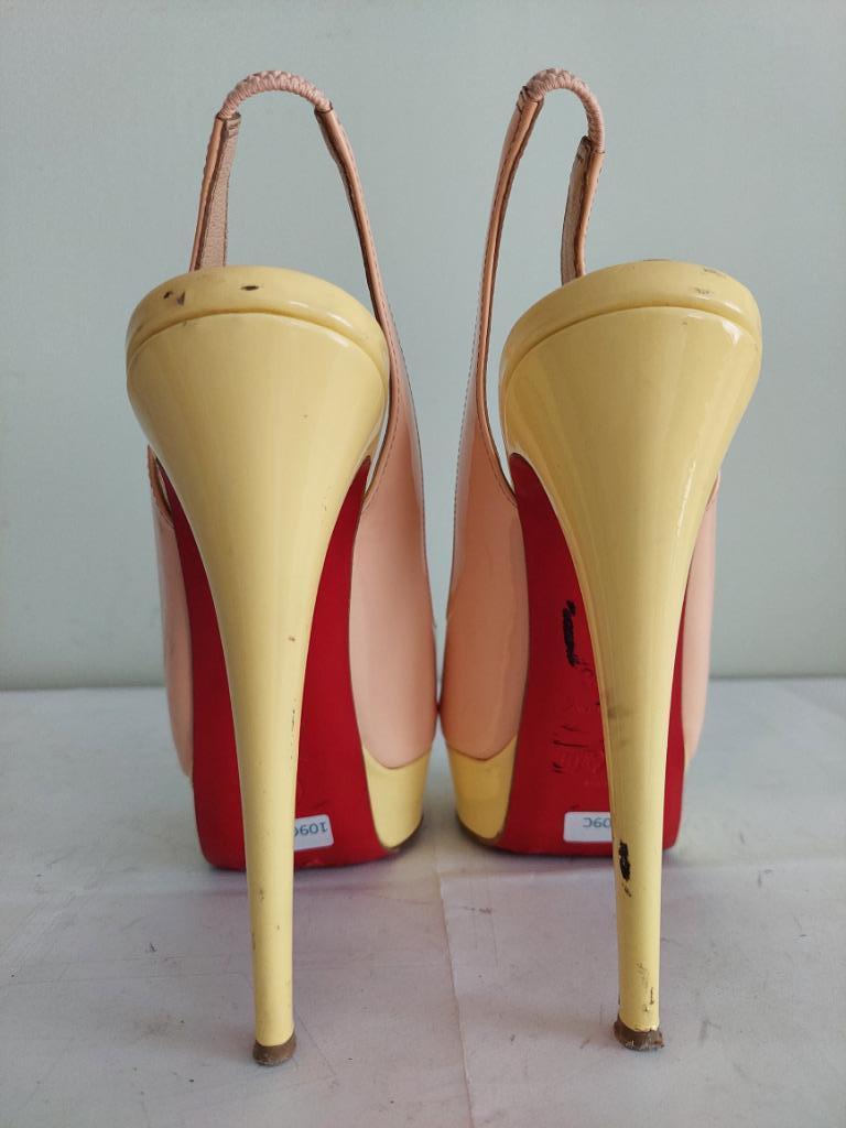 109C* Authentiek Christian LOUBOUTIN (38,5), Kleding | Dames, Schoenen, Verzenden, Geel, Schoenen met hoge hakken, Christian Louboutin