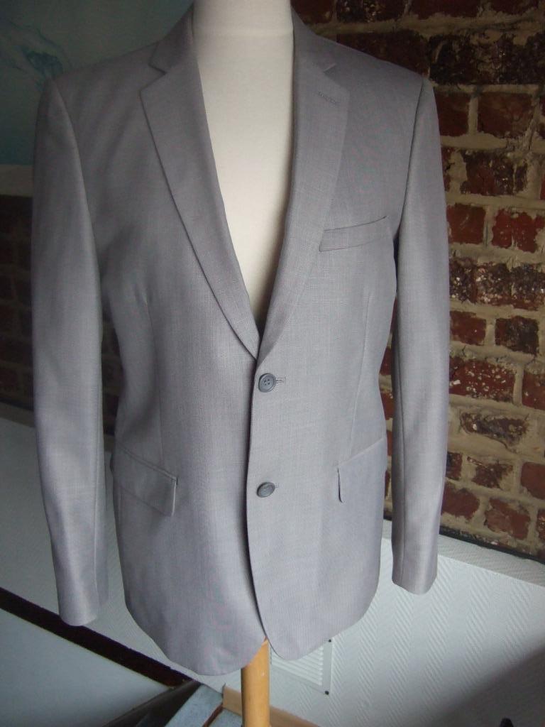blazer veste de costume gris clair Brice taille 48, Comme neuf, Taille 48/50 (M), Gris, Brice