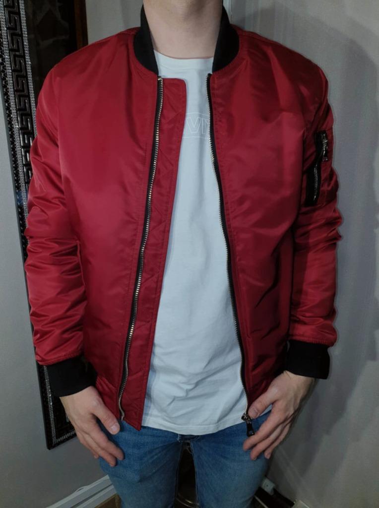 Rood spijkerjack S M, Zo goed als nieuw, Denim, Rood, Verzenden
