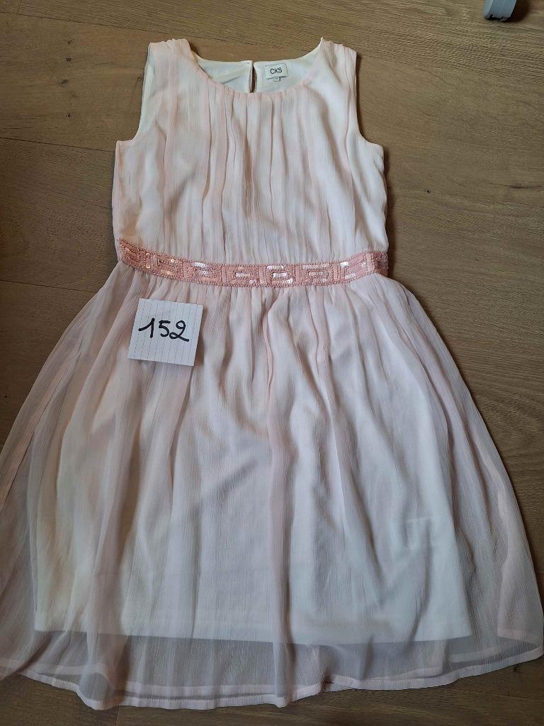 CKS feestelijke jurk lichtroze mt 152, Robe ou Jupe, Enlèvement ou Envoi, CKS, Utilisé