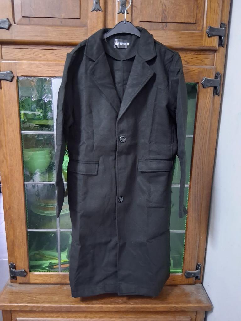 Lange zwarte jas, Vêtements | Hommes, Vestes | Hiver, Enlèvement ou Envoi, Neuf, Taille 46 (S) ou plus petite, Noir