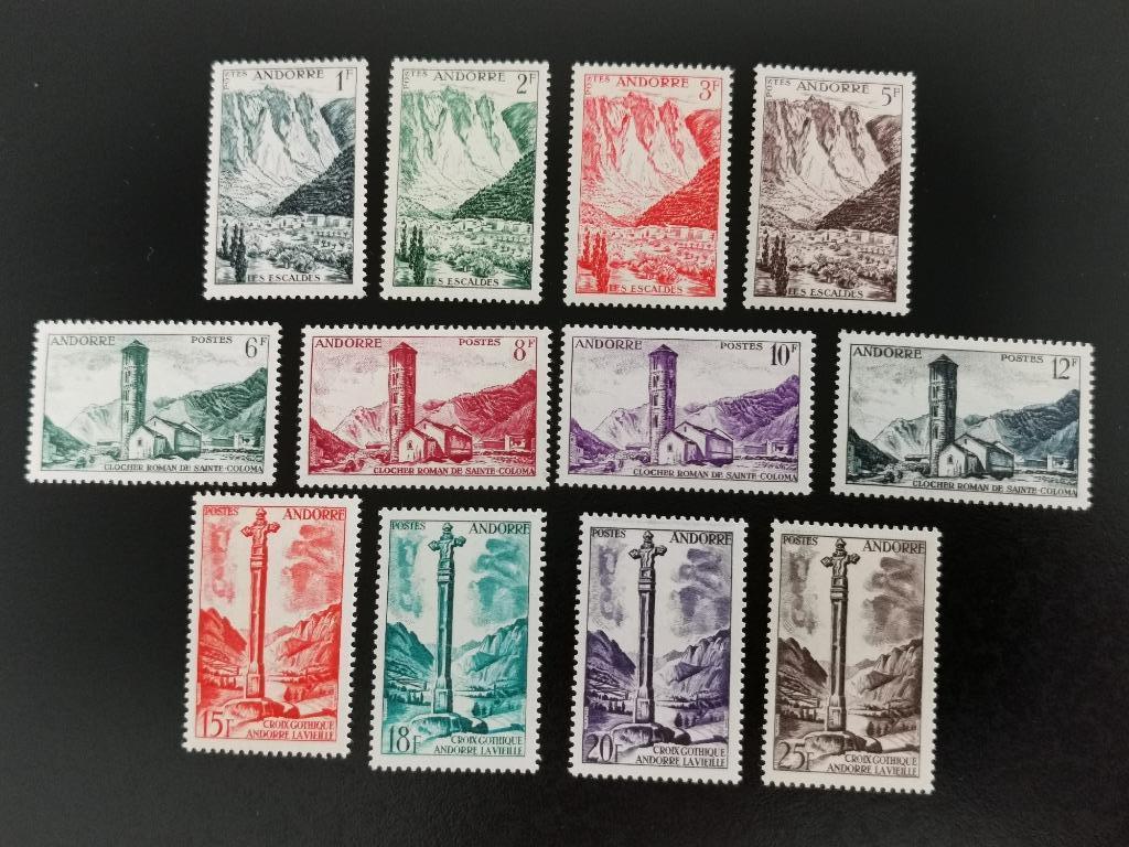 Frans Andorra 1955 / 58 - landschappen **, Ophalen of Verzenden, Postfris