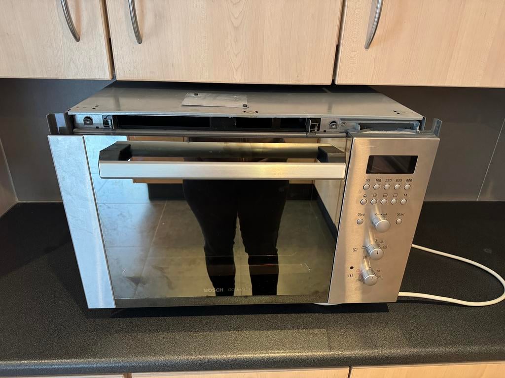 Bosh gourmet inbouw oven met microgolf, Elektronische apparatuur, Ophalen, Minder dan 45 cm, Gebruikt, Microgolffunctie