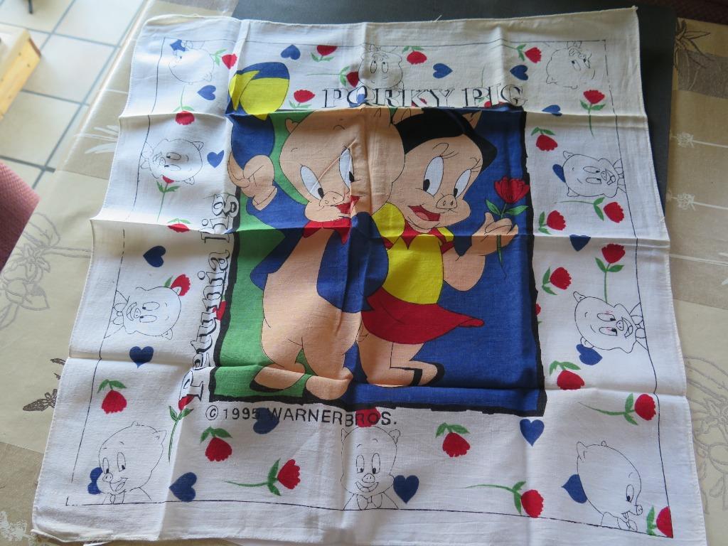 Sjaal Porky Pig, Verzamelen, Ophalen of Verzenden, Overige figuren, Gebruikt, Kleding of Textiel