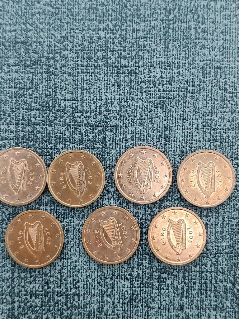 Munten Ierland. 2 cent van 2002 (3x)+2003 (4x)+2004(2x)+2005, Timbres & Monnaies, Monnaies | Europe | Monnaies euro, Enlèvement ou Envoi