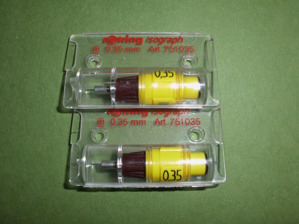 Stylo rotatif Isograph Art.751035-0,35 mm-2PC, Enlèvement, Neuf