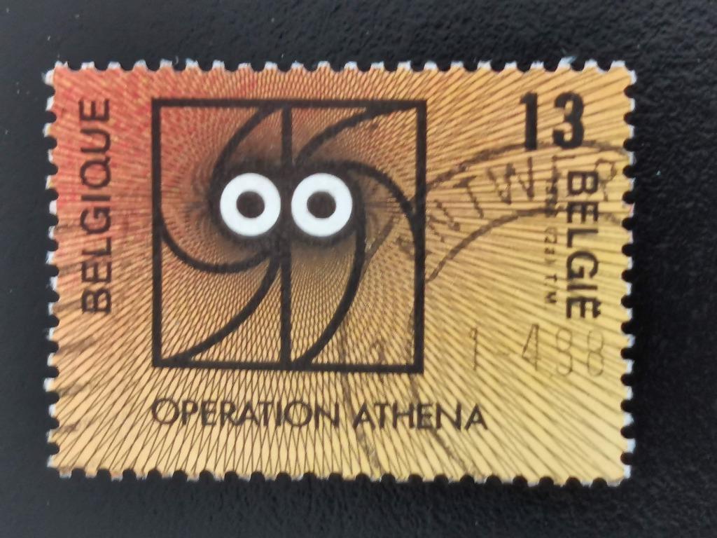 Belgique 1988 - Opération Athéna, Enlèvement ou Envoi, Affranchi