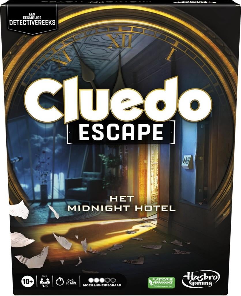Cluedo Escape Het Midnight Hotel, Trois ou quatre joueurs, Enlèvement, Comme neuf, HASBRO