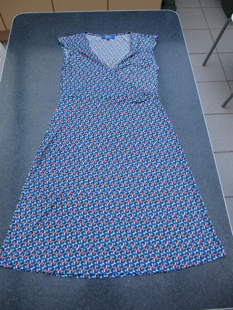 jurk Loome motief gekleurde bolletjes small, Kleding | Dames, Jurken, Gedragen, Maat 36 (S), Blauw, Ophalen of Verzenden