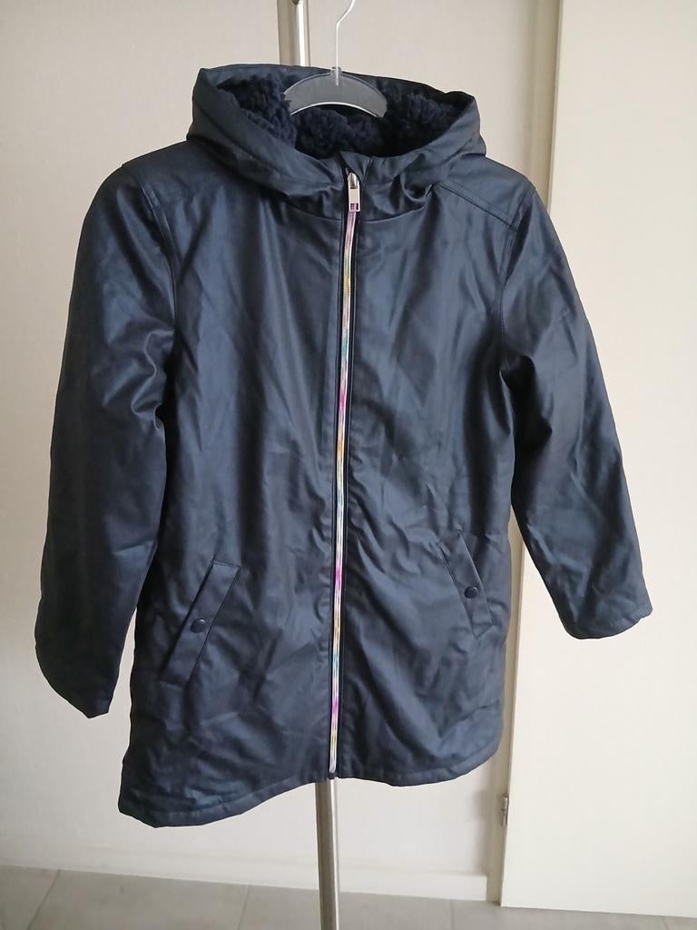 NIEUWE donkerblauwe winterjas meisjes maat 152 zonder etiket, Ophalen, Meisje, M&S, Nieuw