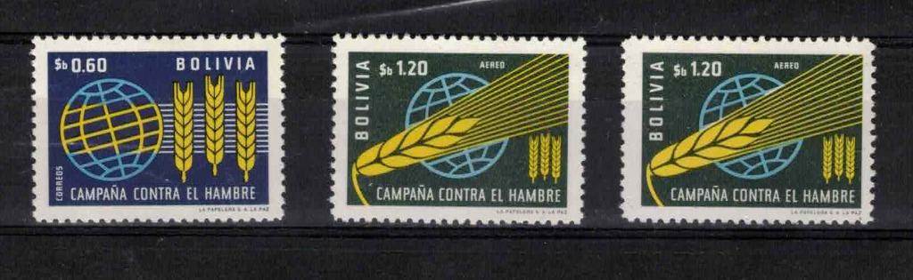postzegels belgie bolivie nrs 438+luchtpost nr 230 xx/x, Postzegels en Munten, Verzenden, Postfris, Zonder stempel