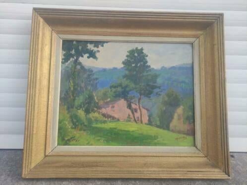huile sur panneau signe mativa j, Antiquités & Art, Enlèvement ou Envoi