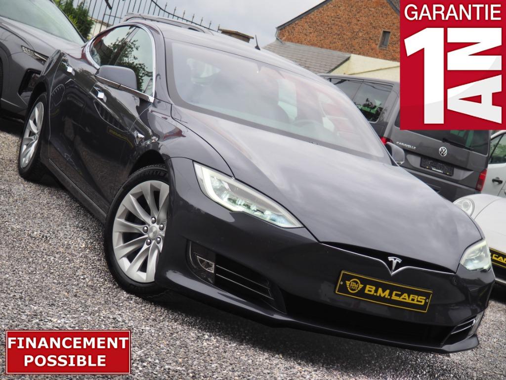 Tesla Model S 75D AWDDUALMOTORENHACED A.P-AIR SUSP.-21%BTW, 4 deurs, Zwart, Model S, Leder