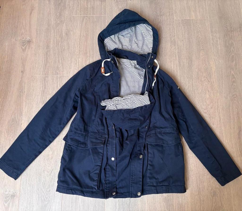 Zwangerschapsjas - jas voor samen met baby maat S/M, Blauw, Zo goed als nieuw, Jasje of Colbert, Ophalen