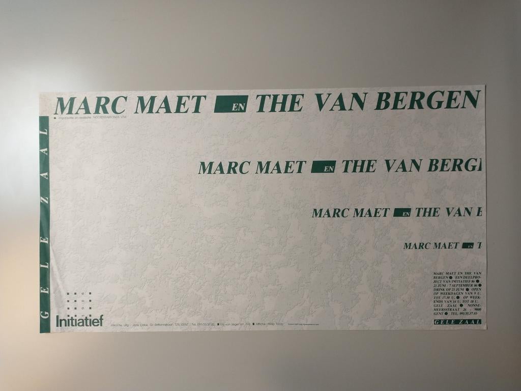 Marc Maet / The van Bergen Gele zaal initiatief 1986 affiche, Verzamelen, Posters, Gebruikt, Ophalen of Verzenden