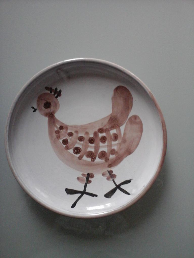 Assiette céramique Vallauris by Gyn Gausserand 1960/70s 22cm, Enlèvement ou Envoi