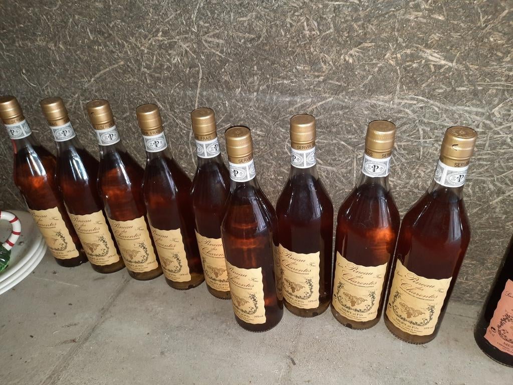 9 bouteilles de Pineau Des Charentes, Verzamelen, Ophalen, Zo goed als nieuw