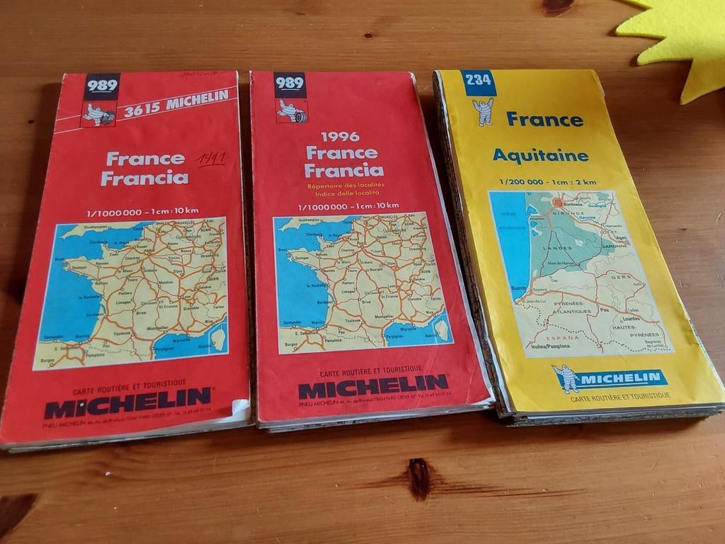 Diverses cartes routières Michelin anciennes, 1969 à 1999., Boeken, Ophalen of Verzenden, Gelezen, Duitsland, Overige typen