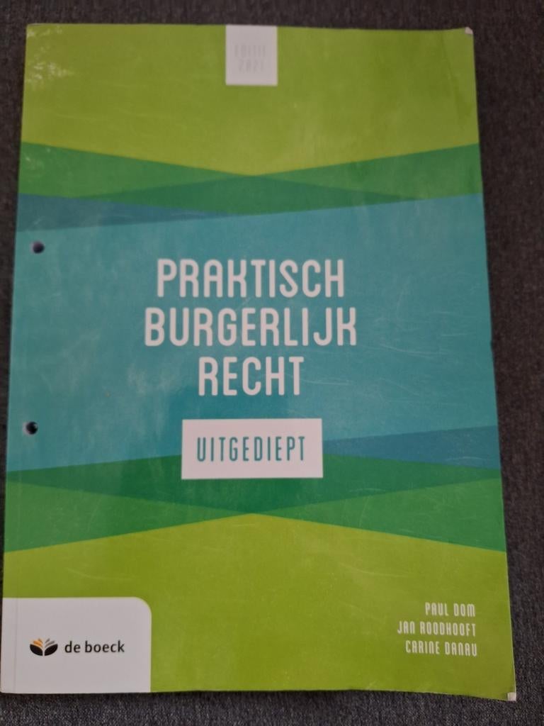 Praktisch burgerlijk recht uitgediept 2021, Ophalen of Verzenden, Zo goed als nieuw, Nederlands