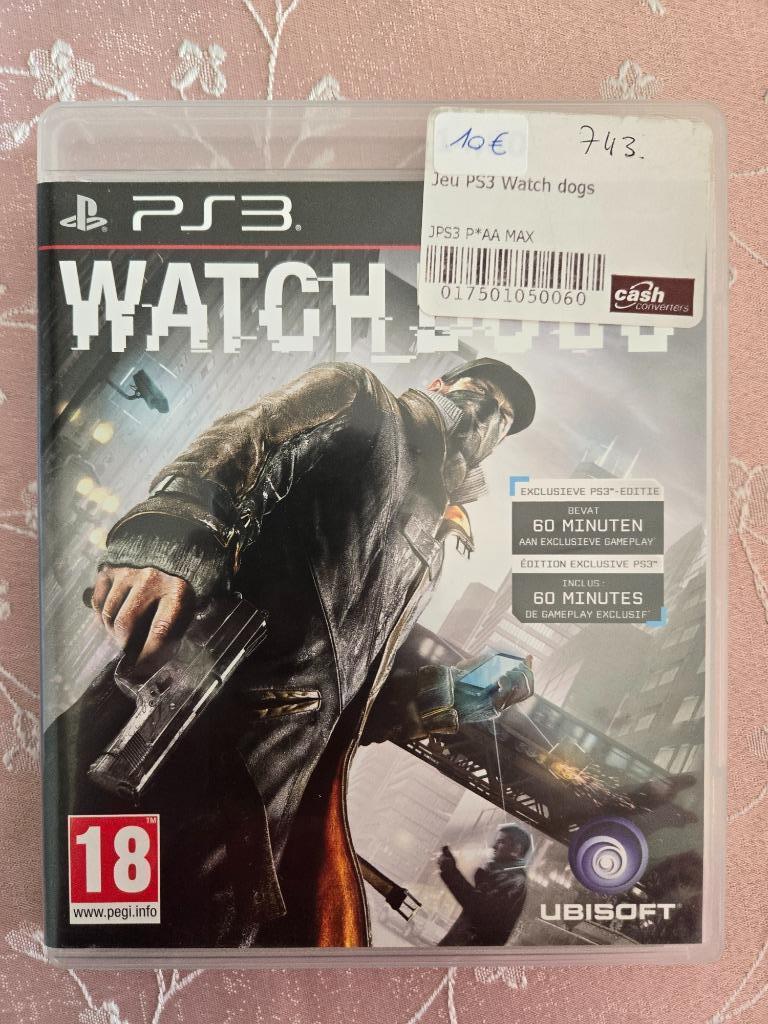 Jeu PS3 Watch Dogs Playstation, Enlèvement, Utilisé
