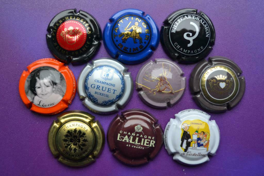 lot de 10 capsules de Champagne, Ophalen of Verzenden