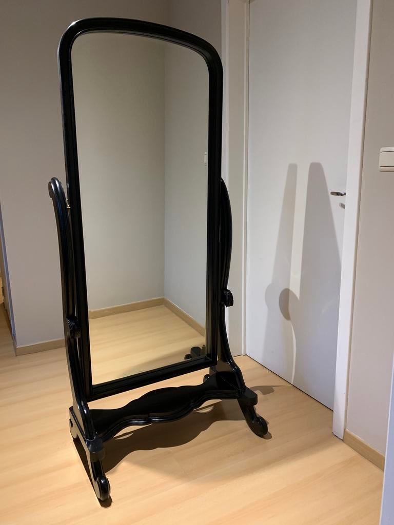 Miroir sur pied carré (acajou), Comme neuf, 75 à 100 cm, Autres formes, 150 à 200 cm