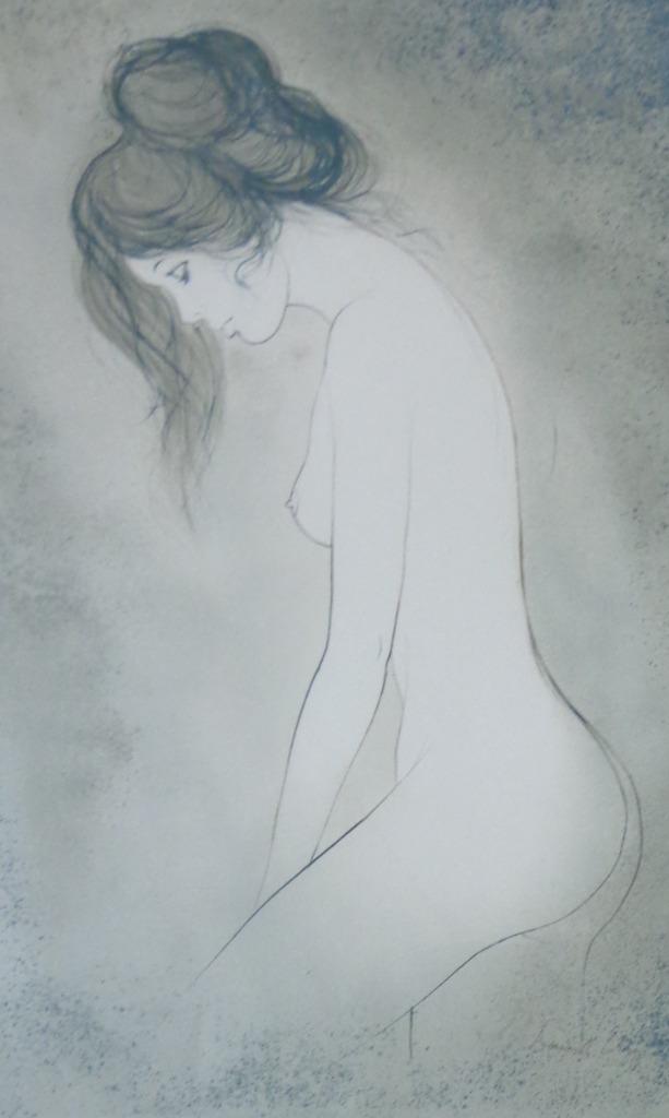 BERNARD CHAROY / SENSUELE VROUW / KLEURLITHO / 69x53cm / SIG, Ophalen of Verzenden