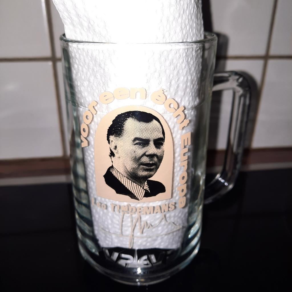 Glas met oor . CVP ...Leo Tindemans., Verzamelen, Ophalen of Verzenden, Zo goed als nieuw