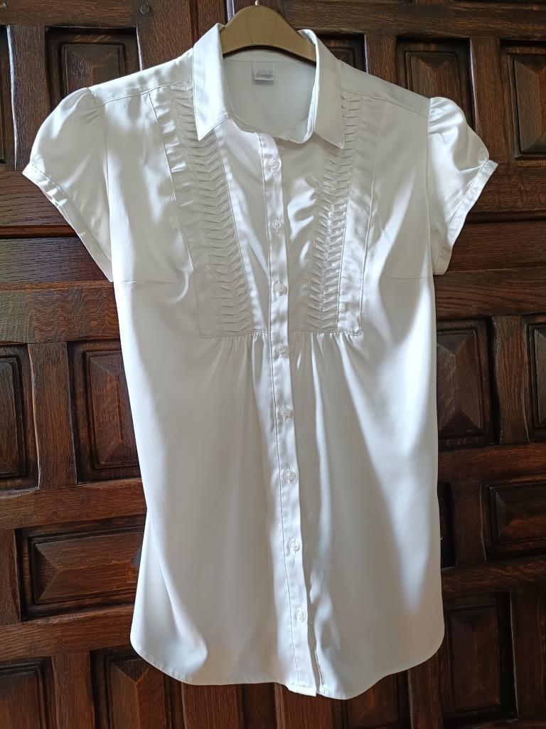 Blouse blanche CAMAIEU particulièrement élégante T38, Taille 38/40 (M), Camaieu, Comme neuf, Enlèvement