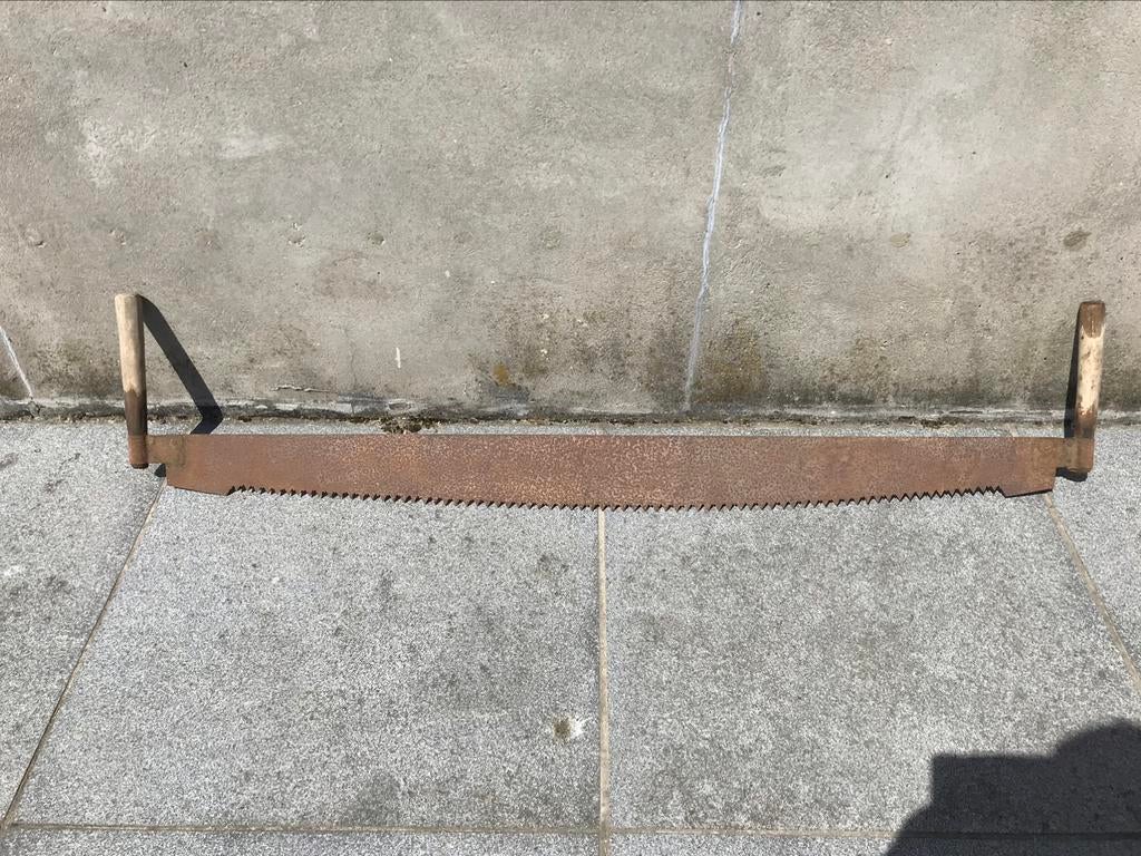 Antieke oude boomzaag L .= 1,30 M, Antiek en Kunst, Ophalen