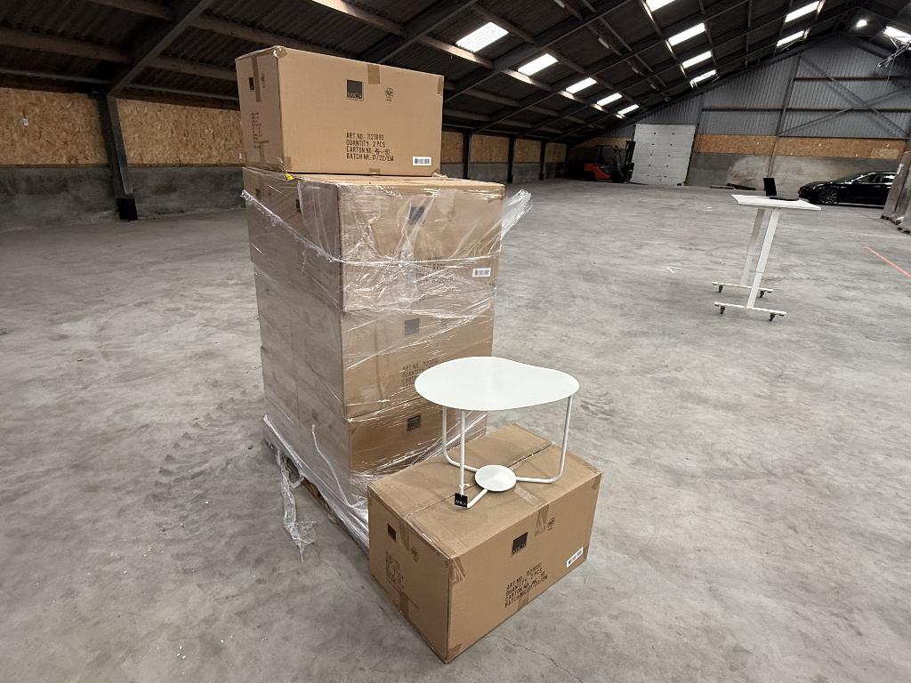 Side Table Lichtgrijs – L55 x B41 x H40 cm – Partij 30 Stuks, Maison & Meubles, Neuf, Rond, Moins de 55 cm, Enlèvement