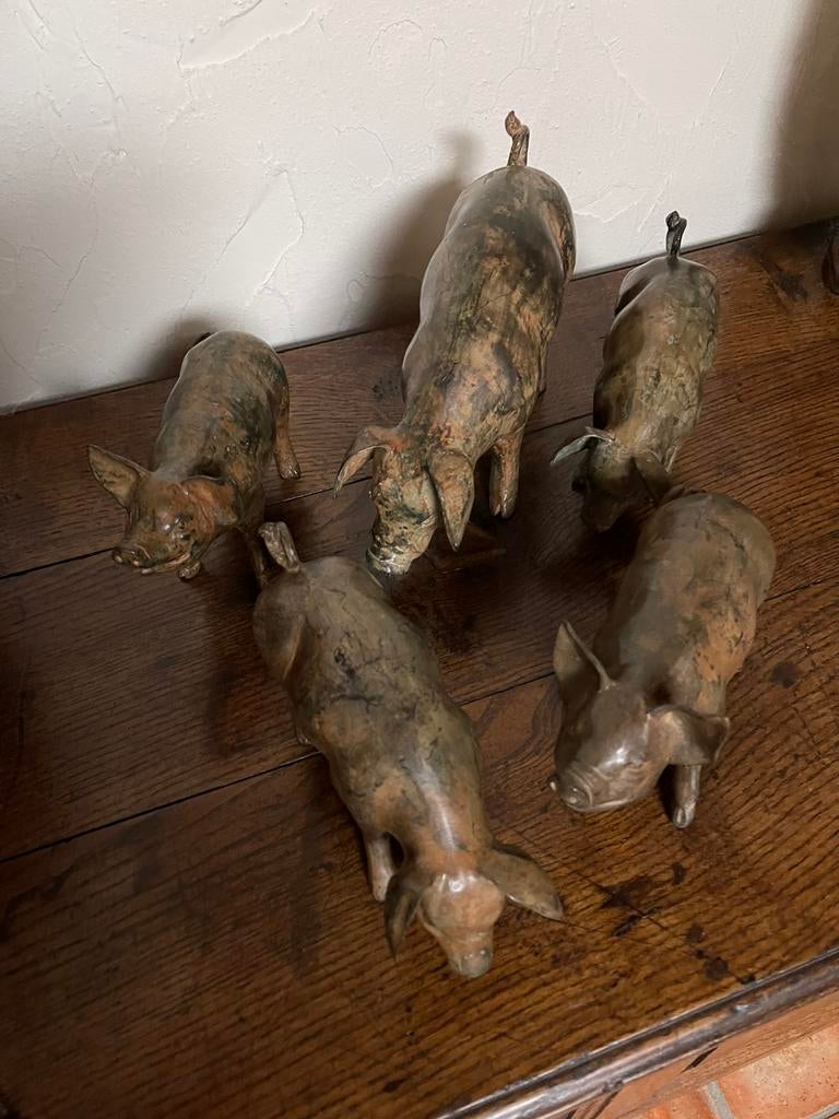 Bronzen varkens Pierre Chenet, Antiek en Kunst, Ophalen