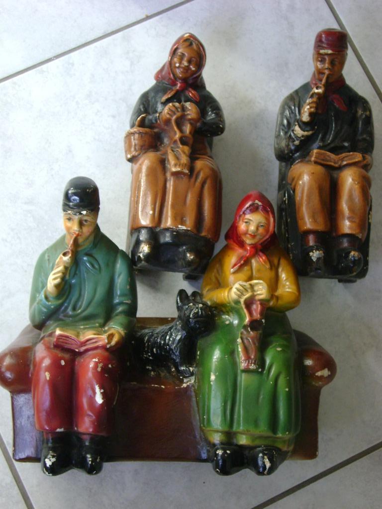 garniture ( personnages de cheminées ), Enlèvement, Utilisé, Autres matériaux