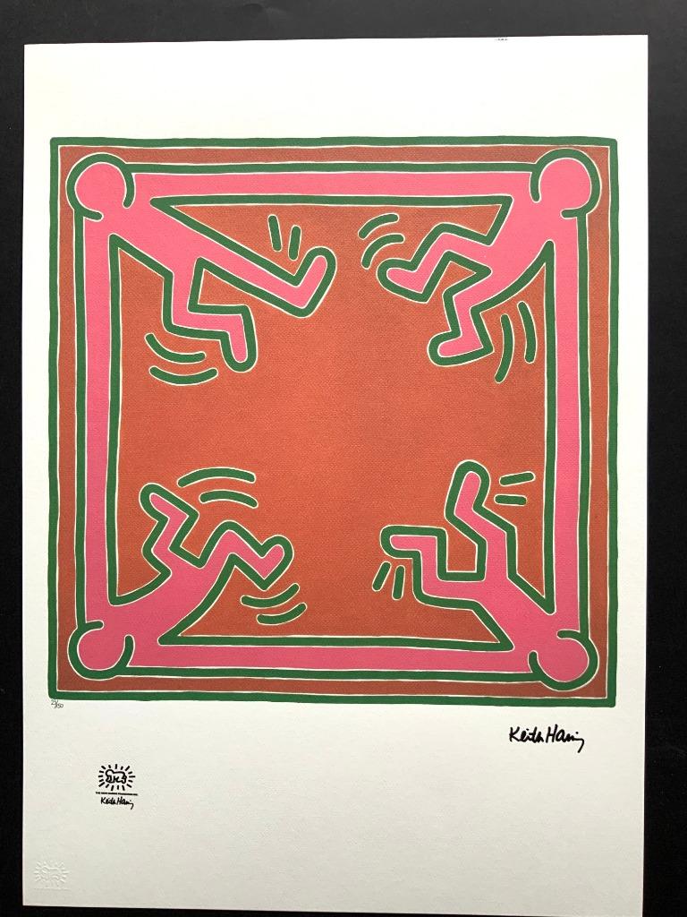 Keith Haring genummerde litho groot formaat, Enlèvement ou Envoi