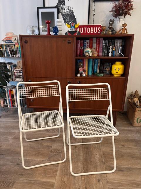 Chaises pliantes emu rio blanches vintage design italien, Enlèvement
