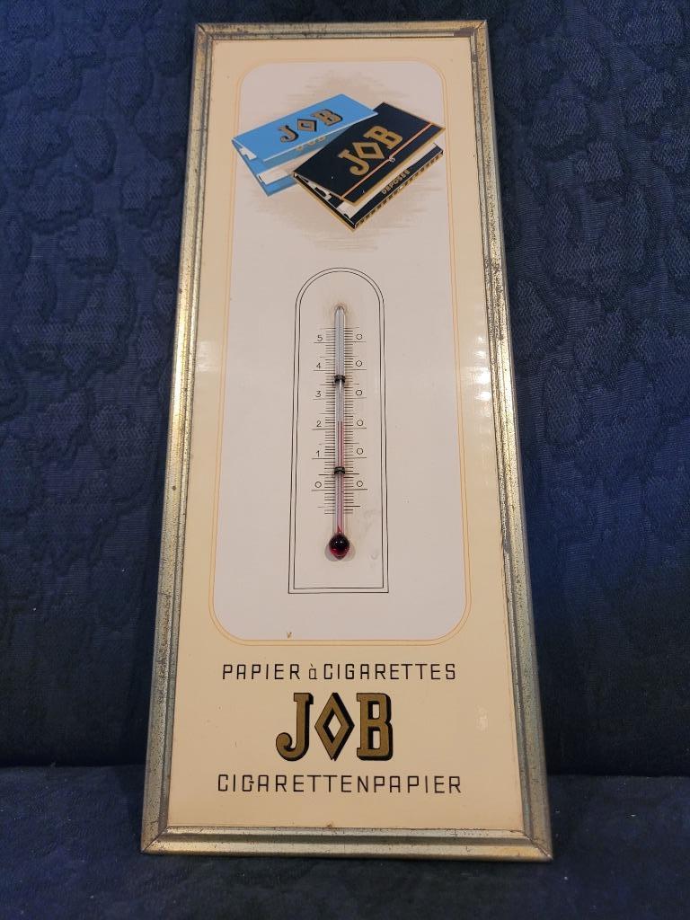 ancien thermomètre publicitaire papier à cigarettes JOB, Enlèvement ou Envoi, Utilisé, Panneau publicitaire